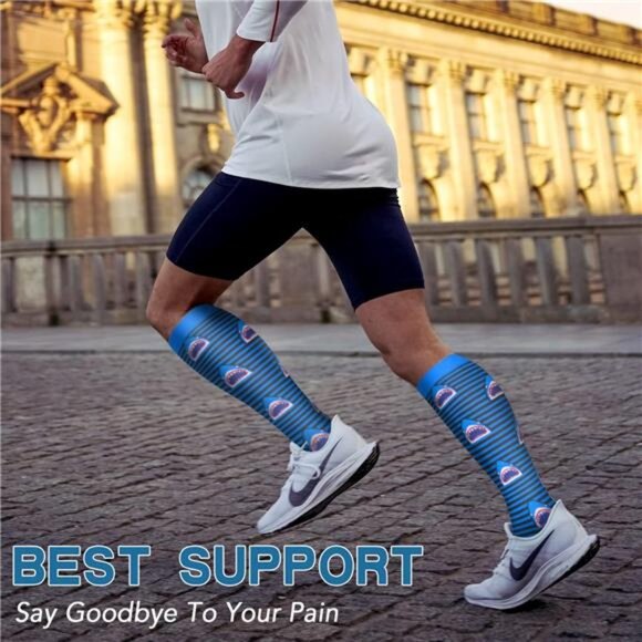 6 Pairs Compression Socks for Women & Men Circulation - Best Support for Nurses - Picture 4 of 6